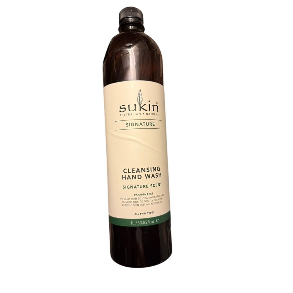 NEW Sukin Signature Cleansing Hand Wash 33.82 oz 1L Vegan Natural Paraben Free